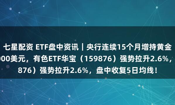 七星配资 ETF盘中资讯｜央行连续15个月增持黄金！现货黄金重返5000美元，有色ETF华宝（159876）强势拉升2.6%，盘中收复5日均线！