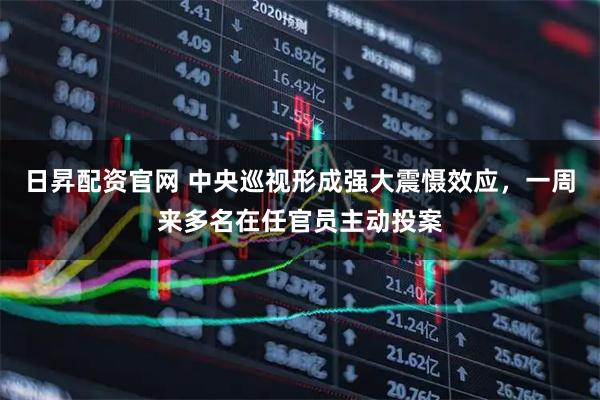 日昇配资官网 中央巡视形成强大震慑效应，一周来多名在任官员主动投案